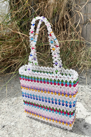Acrylic Beaded Tote Bag