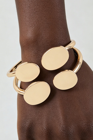 Double Polished Plate Cuff Bracelet