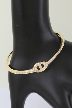 Jeweled Mariner Chain Cuff Bracelet