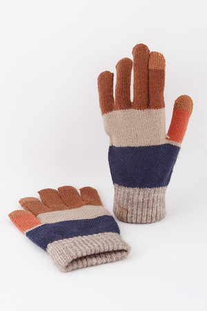 Color Striped Gloves
