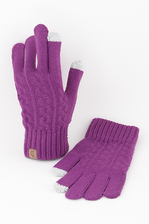 Solid Color Knit Gloves