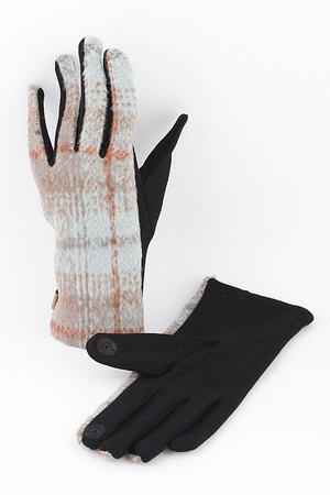 Light Cotton Plaid Gloves