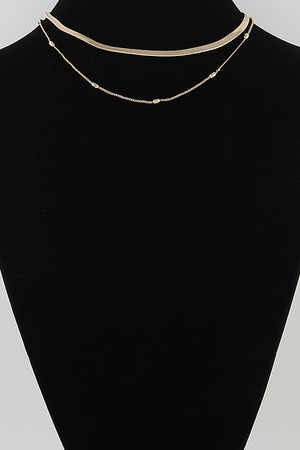 Double Classic Chain Choker Necklace