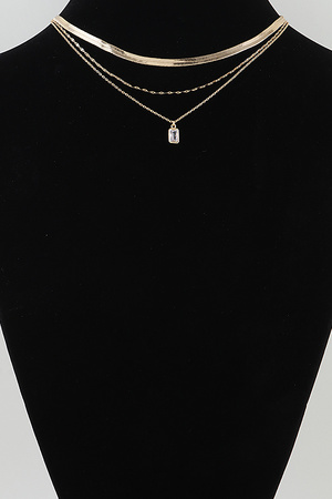 Multi Bejeweled Cubic Rhinestone Necklace