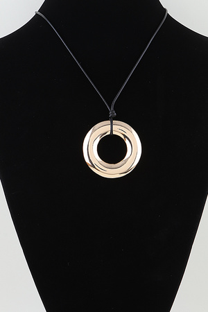 Polished Disc Ring Necklace