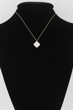 Jeweled Clover Pendant Necklace
