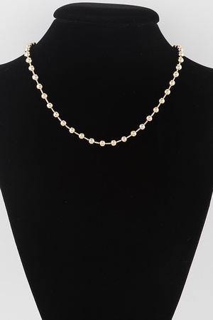 METAL BALL BEADED SHORT NECKLACE