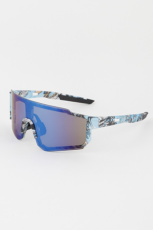 Marble Gradient Shield Sunglasses