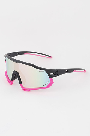Two Toned Tinted Shield Sunglasses