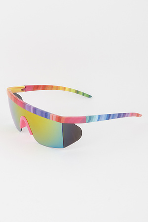 Straight  Brow Shield Sunglasses
