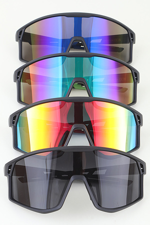 Sport Wrap Polycarbonate Shield Sunglasses