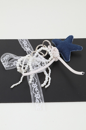 Lace Ribbon Bag Charm