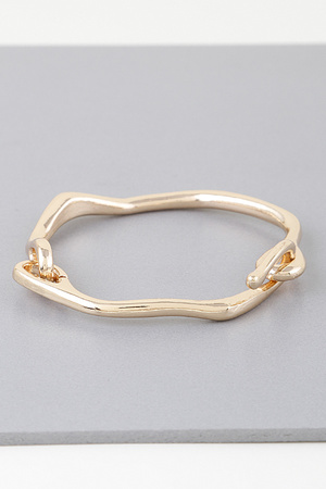 Shiny Abstract Linked Cuff Bracelet