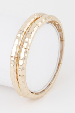 Double Hammered Bracelet