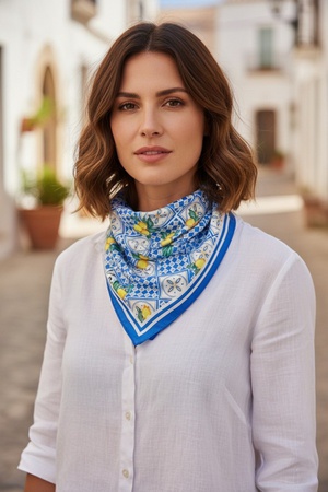 Mediterranean Mosaic Print Bandana