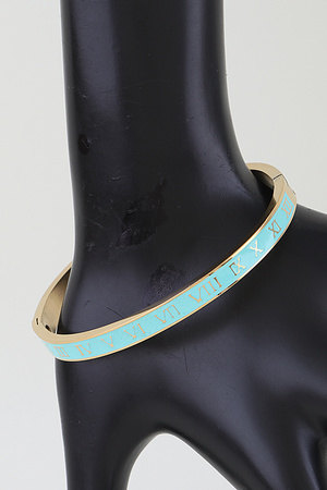 Roman Numeral Cuff Bracelet