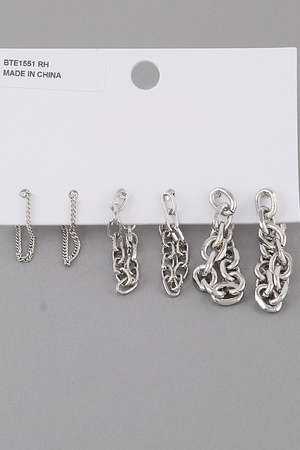 Multi Chain Huggie Earrings