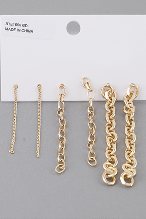 Multi Chain Drop Earrings