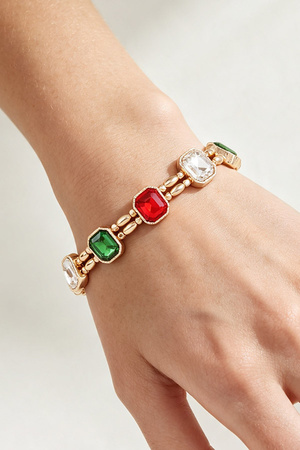Multi Geometric Crystal Beaded Bracelet