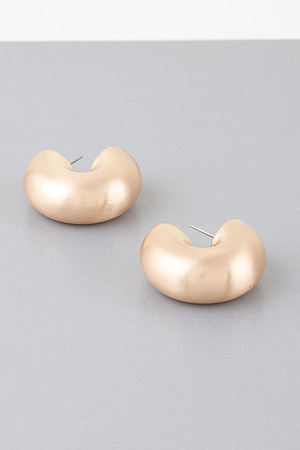 Modern Metallic Shiny Bulk Hoop Earrings