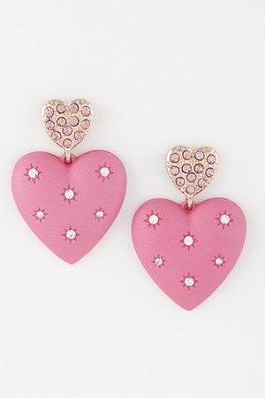 Heart Jewel Cushion Earrings