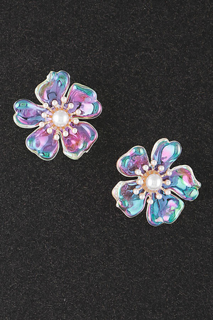 Bubble Translucent Flower Earrings