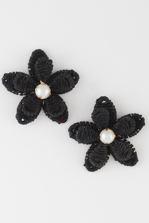 Double Weaved Flower Earrings