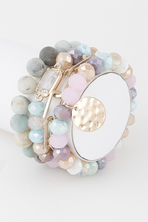 Multi Stone Crystal Beaded Bracelet