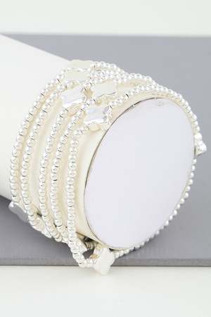 Multi Clover Beaded Bracelet