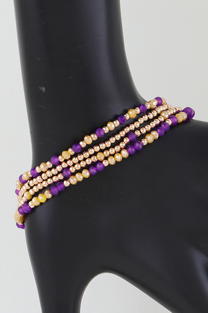 Alternating Stone Beaded Bracelet