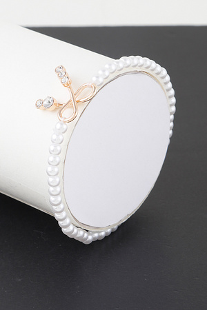 Bow Rhinestone Clasp Pearl Bracelet
