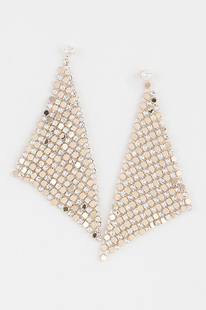 Sequin Jewel Curtain Drop Earrings