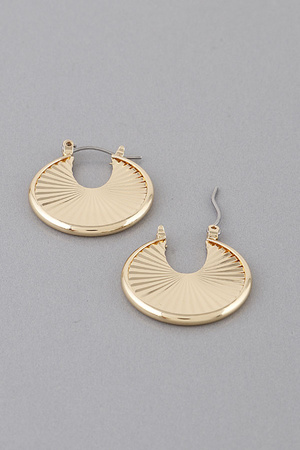 Rising Disk Hoop Earrings