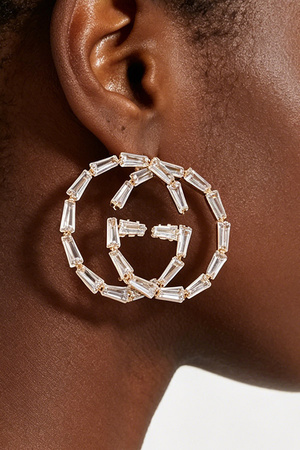 Crystal GG Stud Earrings