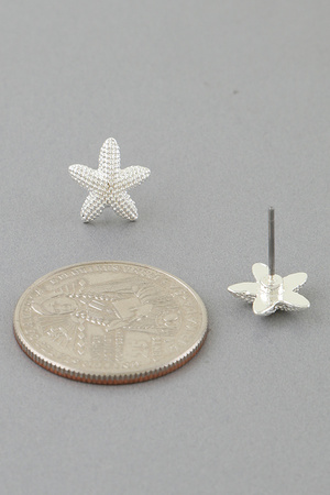 Beaded Starfish Stud Earrings