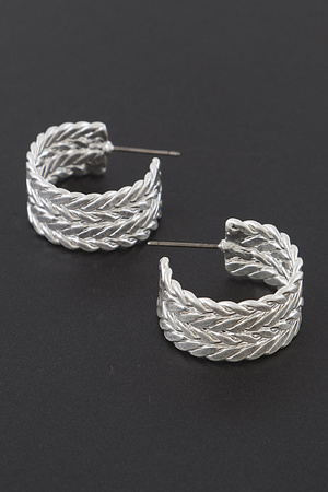 Melted Chain Hoop Earrings