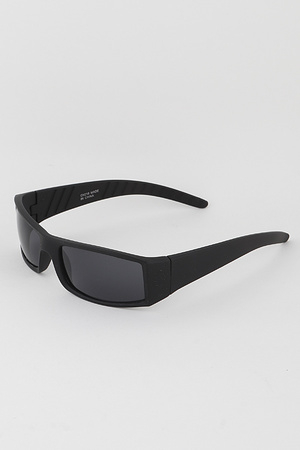 Ribbed Browline Sunglasses