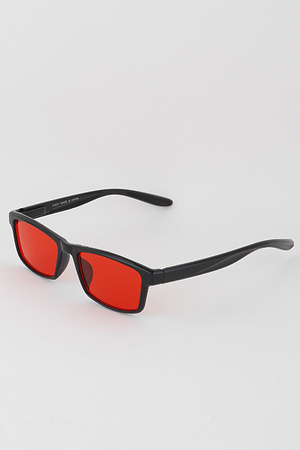 Bright Tinted Square Sunglasses