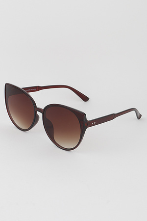 Minimal Round Cateye Sunglasses