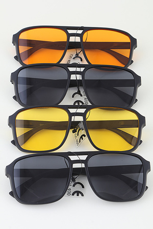 Matte Straight Aviator Sunglasses