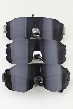 Modern Bat Wing Shield Sunglasses