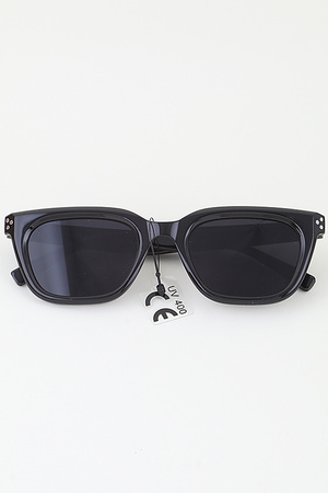 Double Pin Bolted Wayfarer Sunglasses