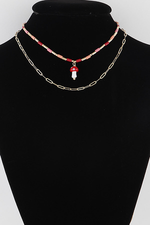 Mushroom Chain Necklace