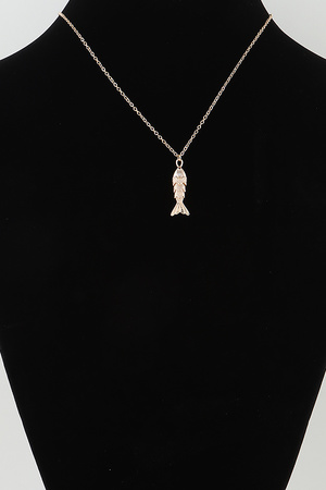 Scaled Fish Pendant Necklace