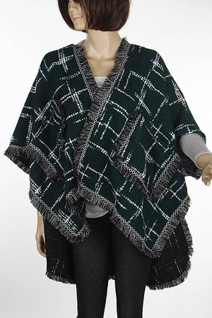 Fringed Aztec Inspired Poncho 8ICD