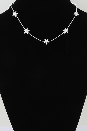Beaded Starfish Charm Necklace
