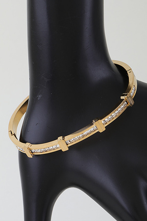 Crystal Lined Cuff Bracelet