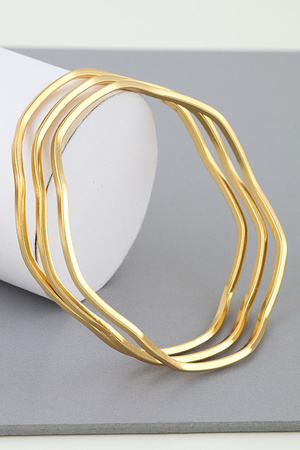 Triple Polished Stacked Bangle Bracelet