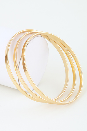 Triple Chic Bangle Cuff Bracelets