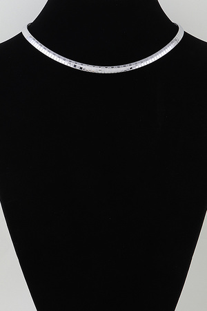 Multi Hammered Box Chain Necklace